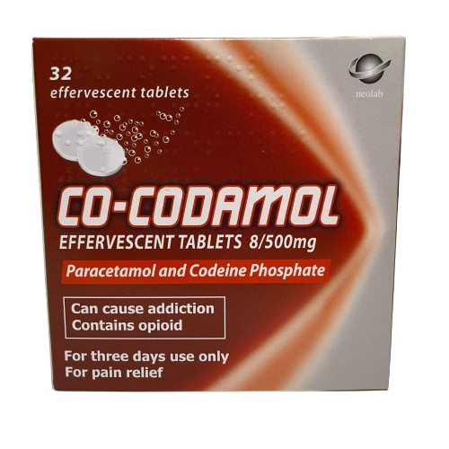 Co-Codamol 8mg/500mg Effervescent Tablets 